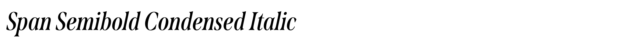 Span Semibold Condensed Italic image